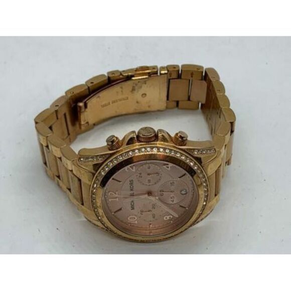 Michael Kors MK5263 Women's Watch Rose Gold 39mm Case Quartz Analog Mineral D517 - Picture 7 of 9